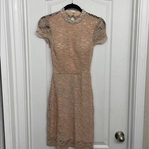Short lace/beaded dress. can wear to any special occasion.worn once.